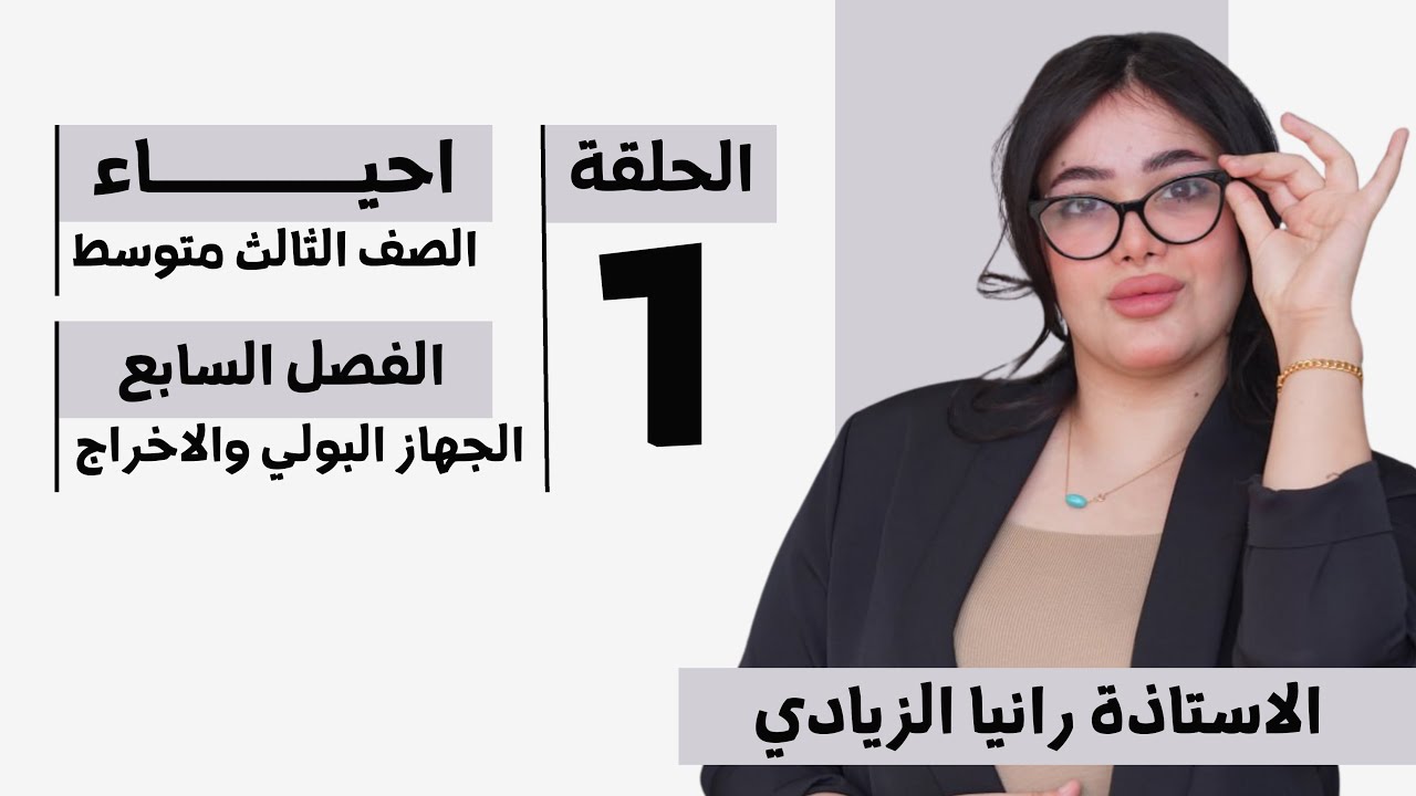 احياء الثالث متوسط | الفصل السابع ( الجهاز البولي والاخراج) محاضرة 1-منهج 2026 