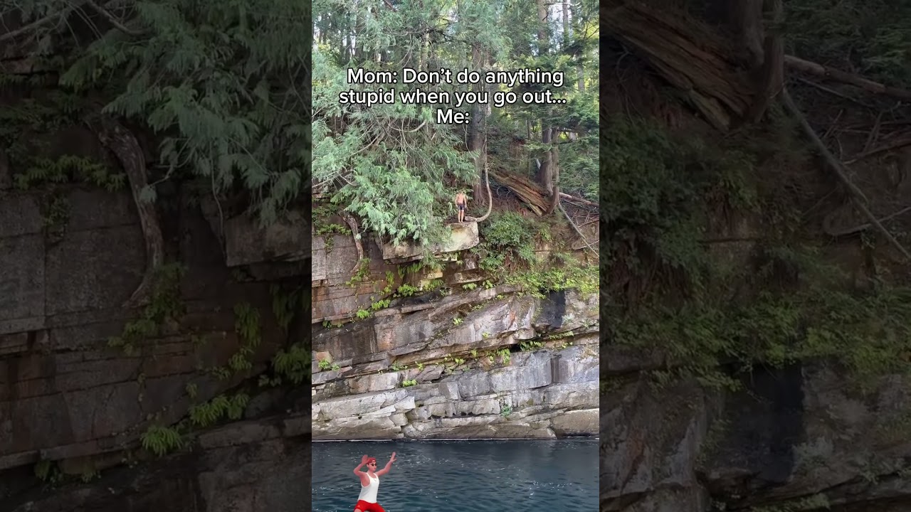 Cliff jumping at Eagle Falls, WA. Send it, but with caution. Certified lifeguard on deck 🤙 #diving