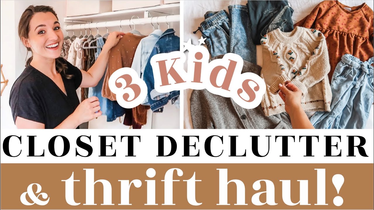 *New!* FALL CLOSET DECLUTTER + THRIFT HAUL! (I found some GEMS!) Thrifting My Kids' Fall Wardrobes