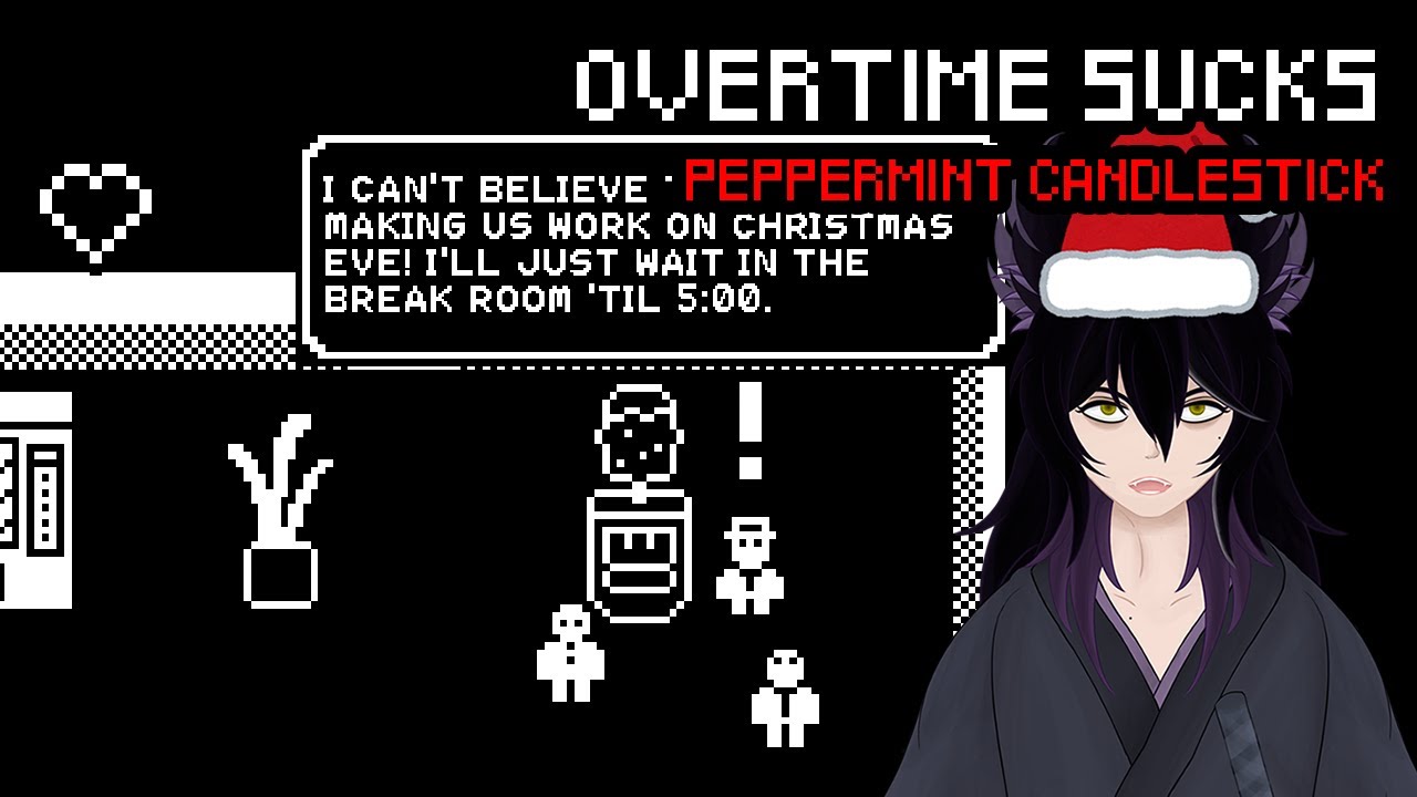 Vtuber plays Indie Game Overtime Sucks by Peppermint candlestick