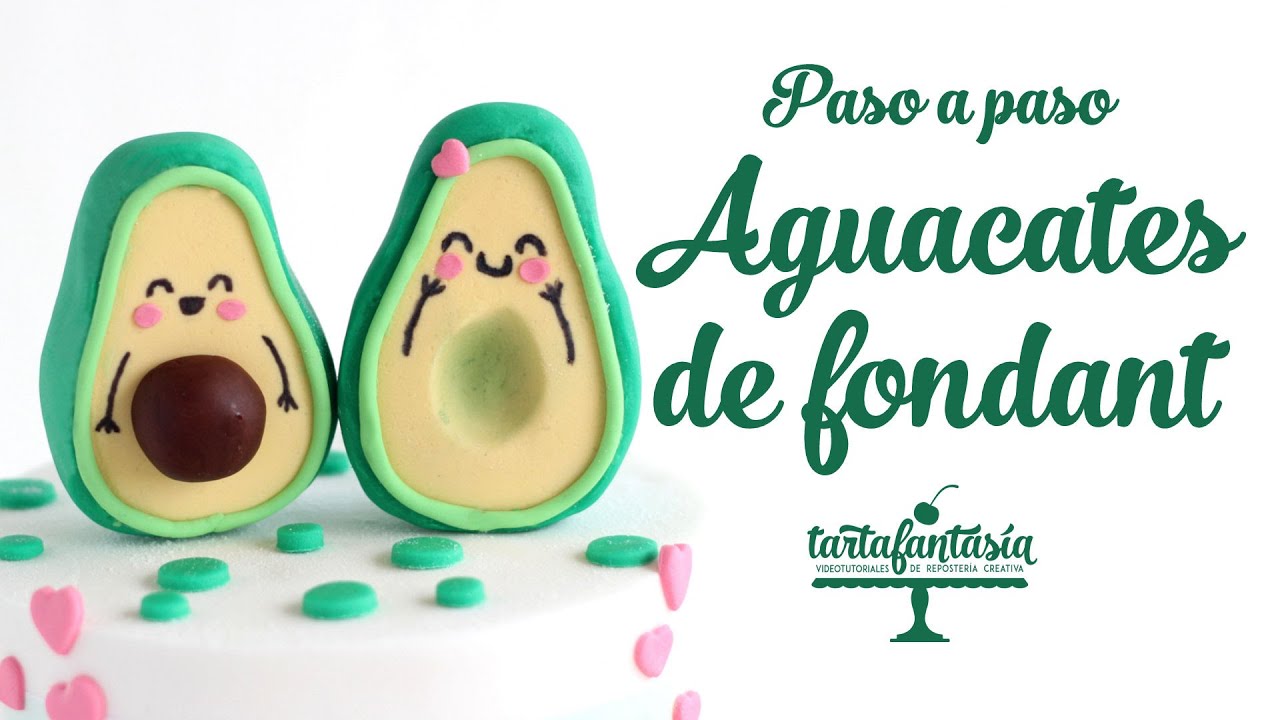Aguacate de fondant