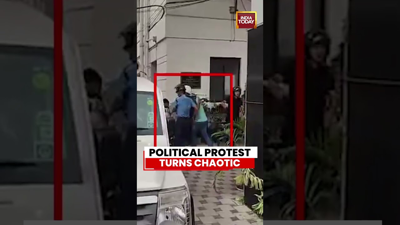 Political Protest Turns Chaotic | Egg Attack On BJP Leader In West Bengal Sparks Tension #viralnews