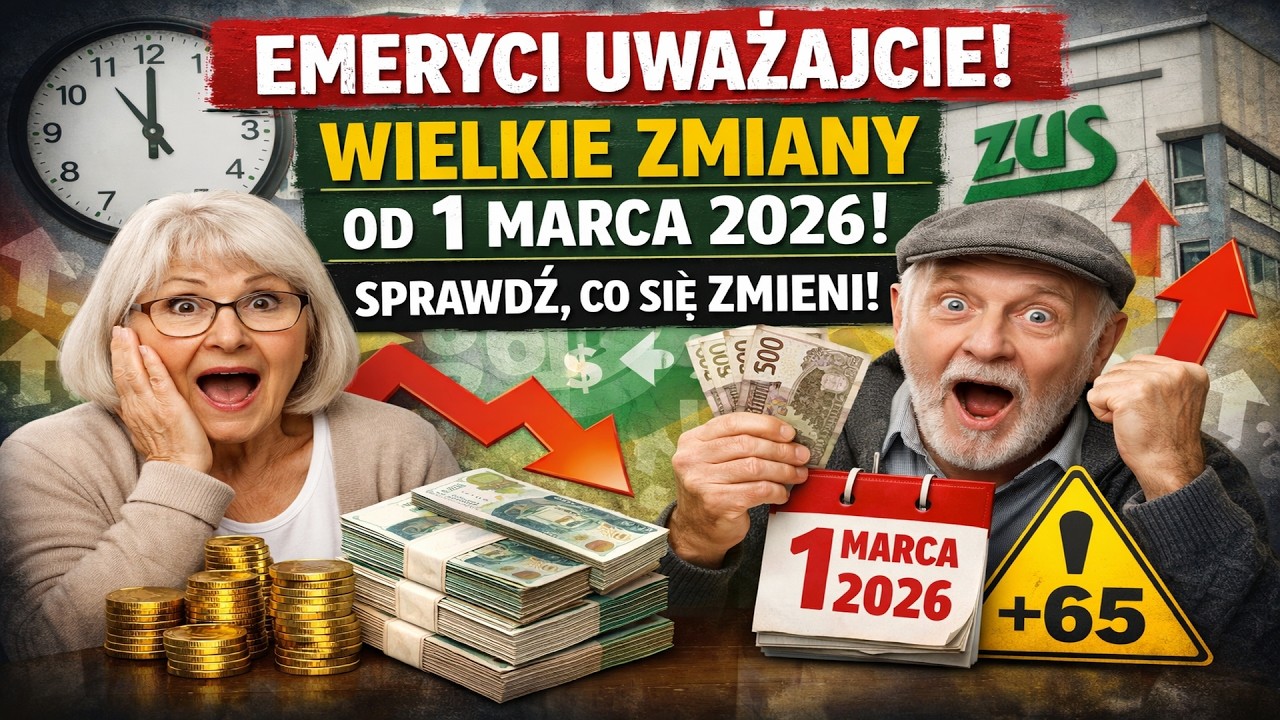 EMERYCI UWAŻAJCIE! ZUS OGŁASZA WAŻNE ZMIANY OD 1 MARCA 2026 – SPRAWDŹ, CO SIĘ ZMIENI
