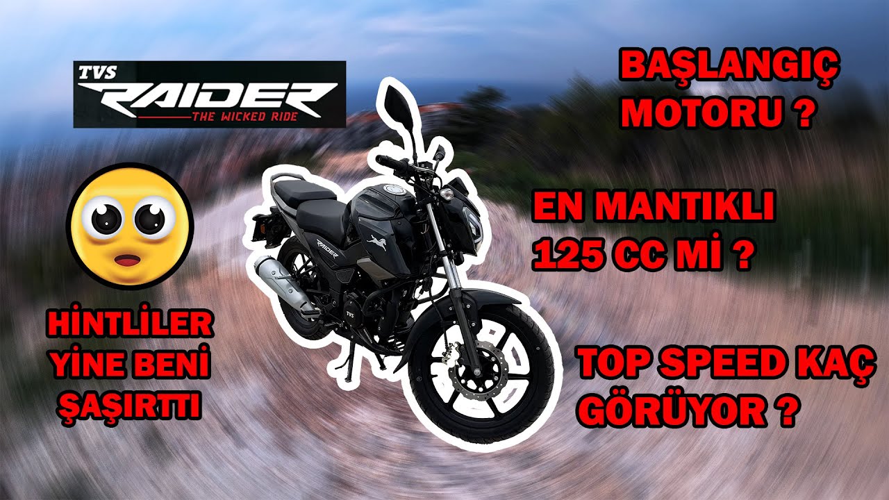 B EHLİYETLE KULLANILABİLEN | GÖRECE UYGUN FİYATLI | BAŞLANGIÇ MOTORU | KARŞINIZDA TVS RAİDER 125