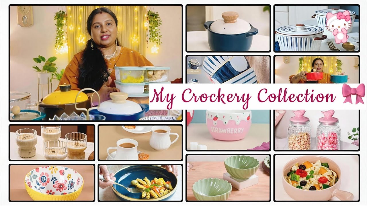 My Crockery haul 🎀|| నేనెంతో ఇష్టంగా కొన్న నా crockery items🥰 || Korean cookware ||ft. Nestasia|| 