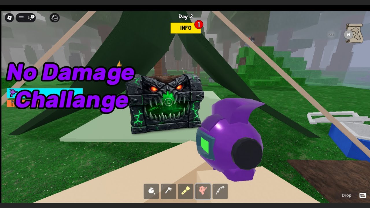 I Survived 10 Minutes Without Taking Damage in 99nights in forest