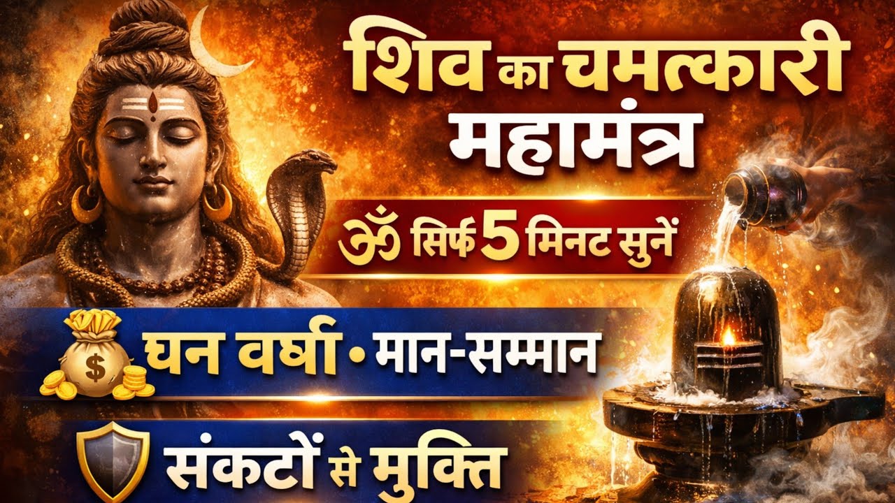 🕉️ सिर्फ 5 मिनट सुनें – हर कार्य बनेगा सफल, धन और यश की होगी वर्षा,अपार समृद्धिहर #Shiv mantra 