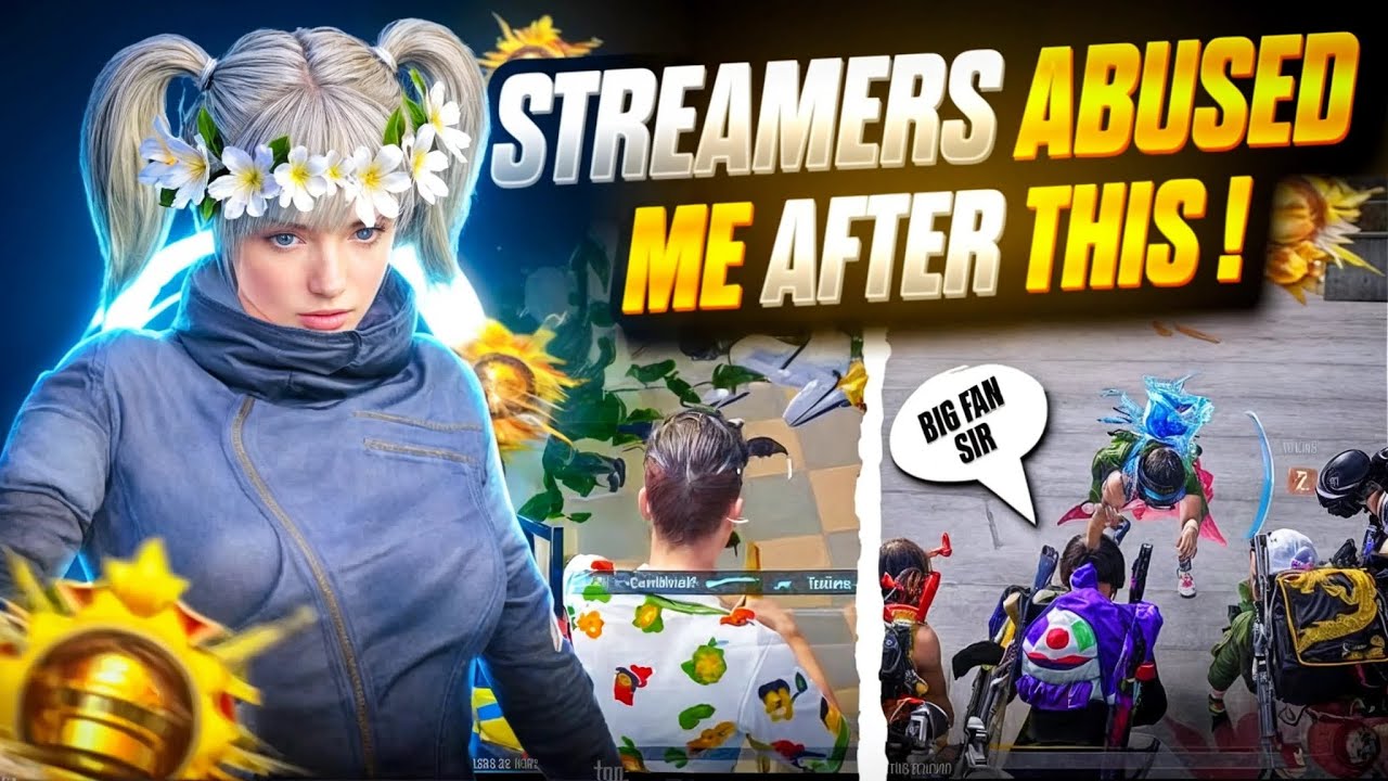 🤬Toxic Streamers ABUSED me after this 1v4 Clutch‼️-Starryi vs Multiple Streamers in CONQUEROR Lobby🔥