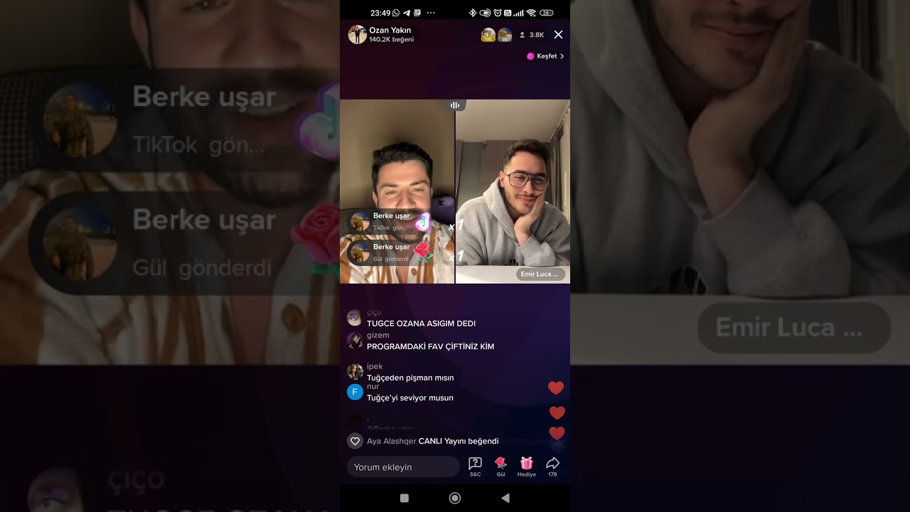 Kısmetse Olur Ozan Yakın Luca TikTok Canlı Yayın