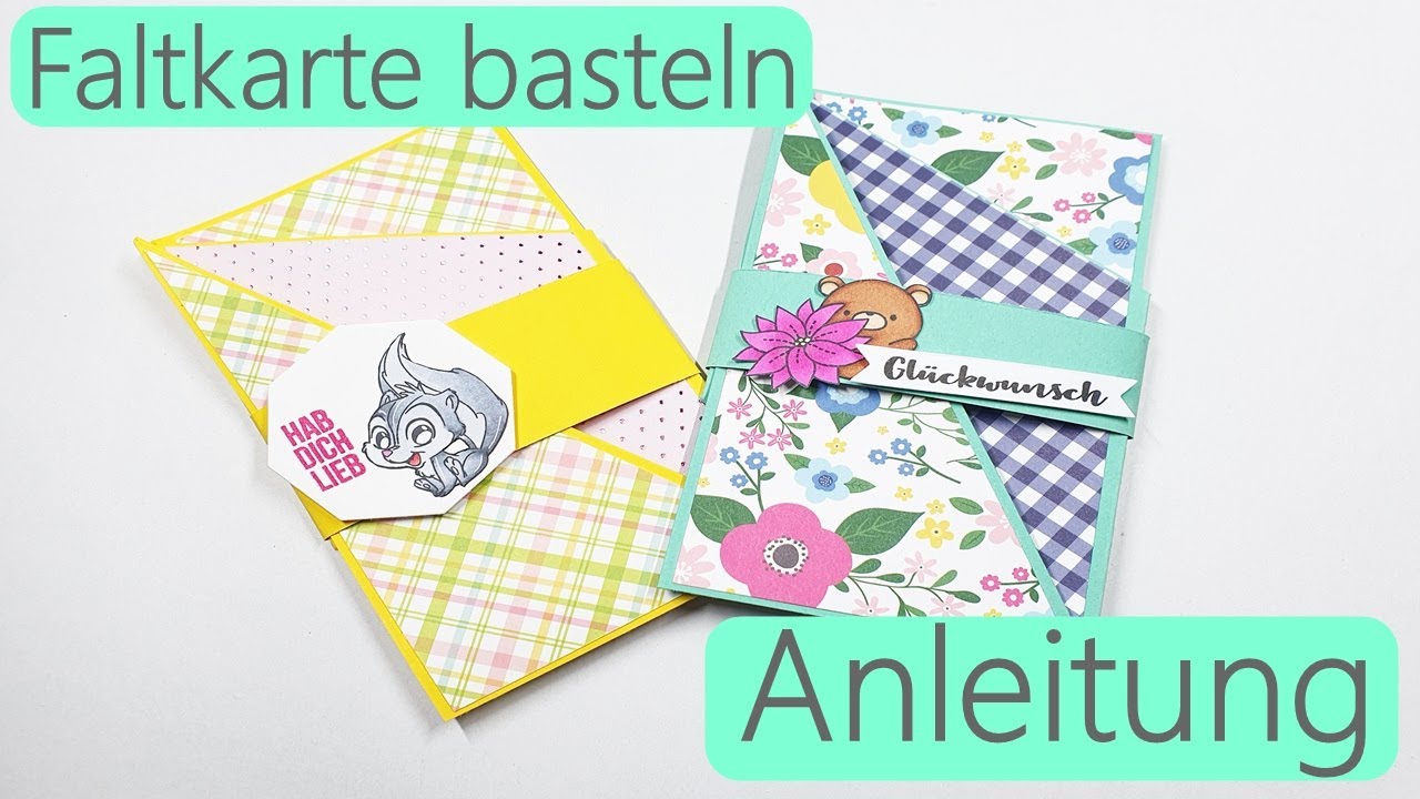 Besondere Faltkarte ✿ Osterkarte basteln ✿ Faltkarte basteln ✿ Geburtstagskarte basteln ✿ Anleitung