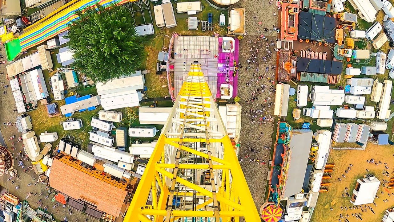 Hangover The Tower (Schneider) - Onride POV - Rheinkirmes Düsseldorf 2023 | Freefall Tower