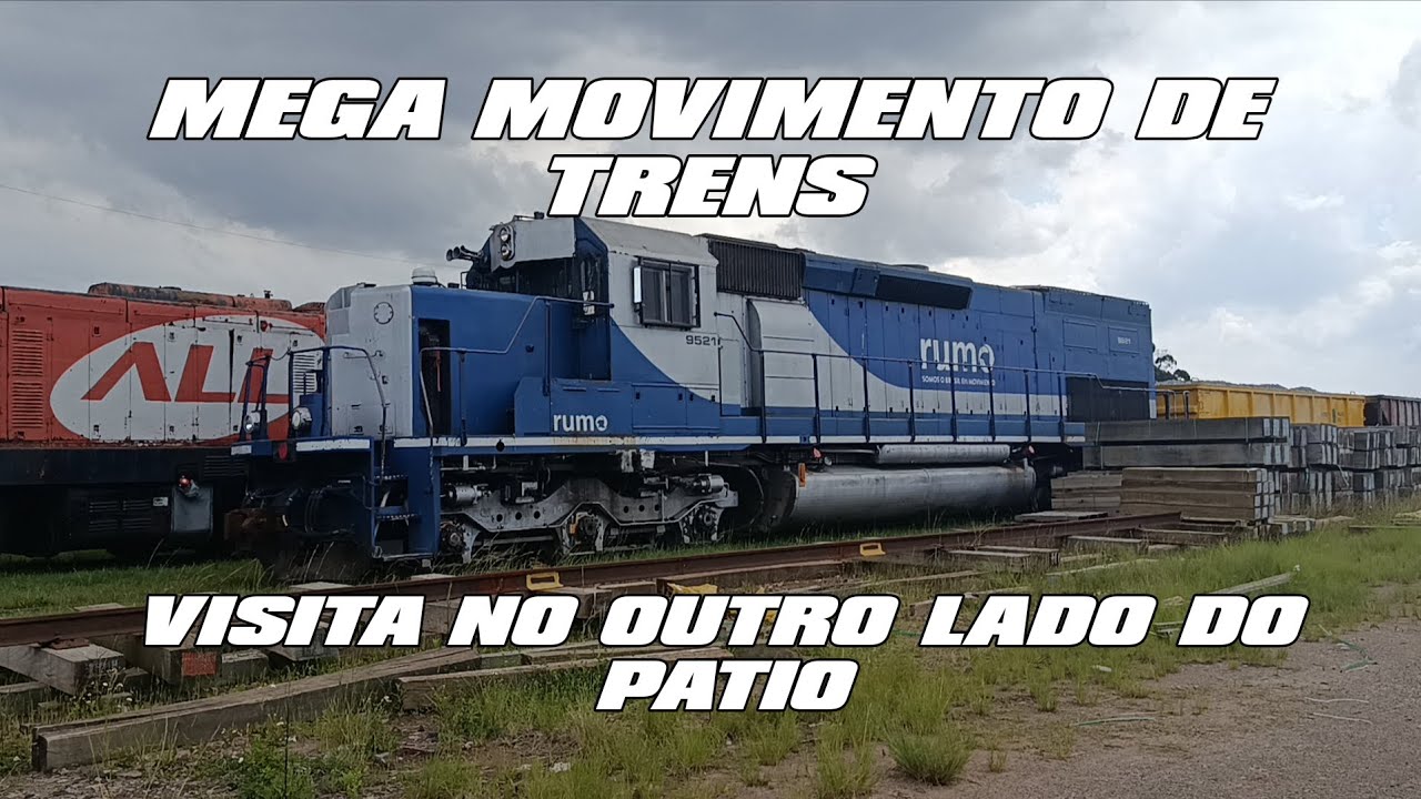 Mega movimento de trens pelo pátio LAR + visita pelo outro lado 