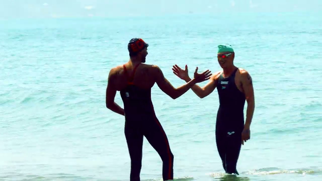 Africa Aquatics Open Water Cup 2025 | Mens 5km | Sven van der Linde vs Mohamed Moselhy