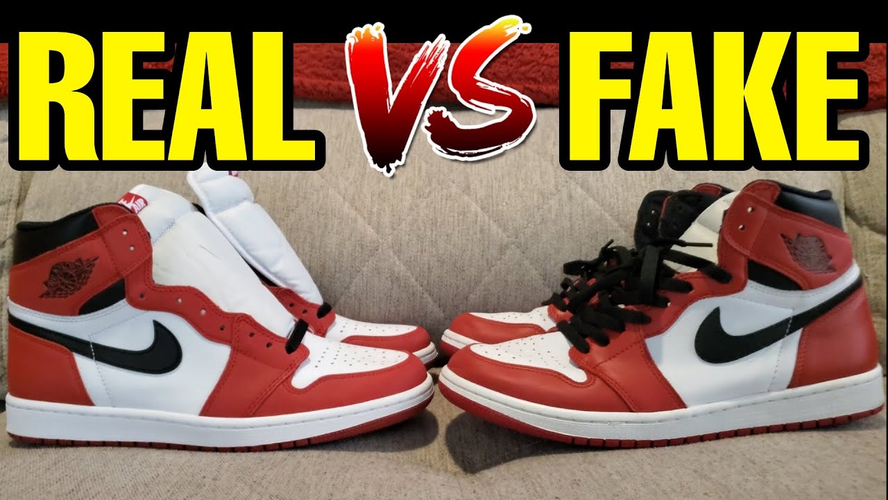 REAL VS FAKE JORDAN 1 CHICAGO COMPARISON!! THESE ARE SCARY CLOSE!!!