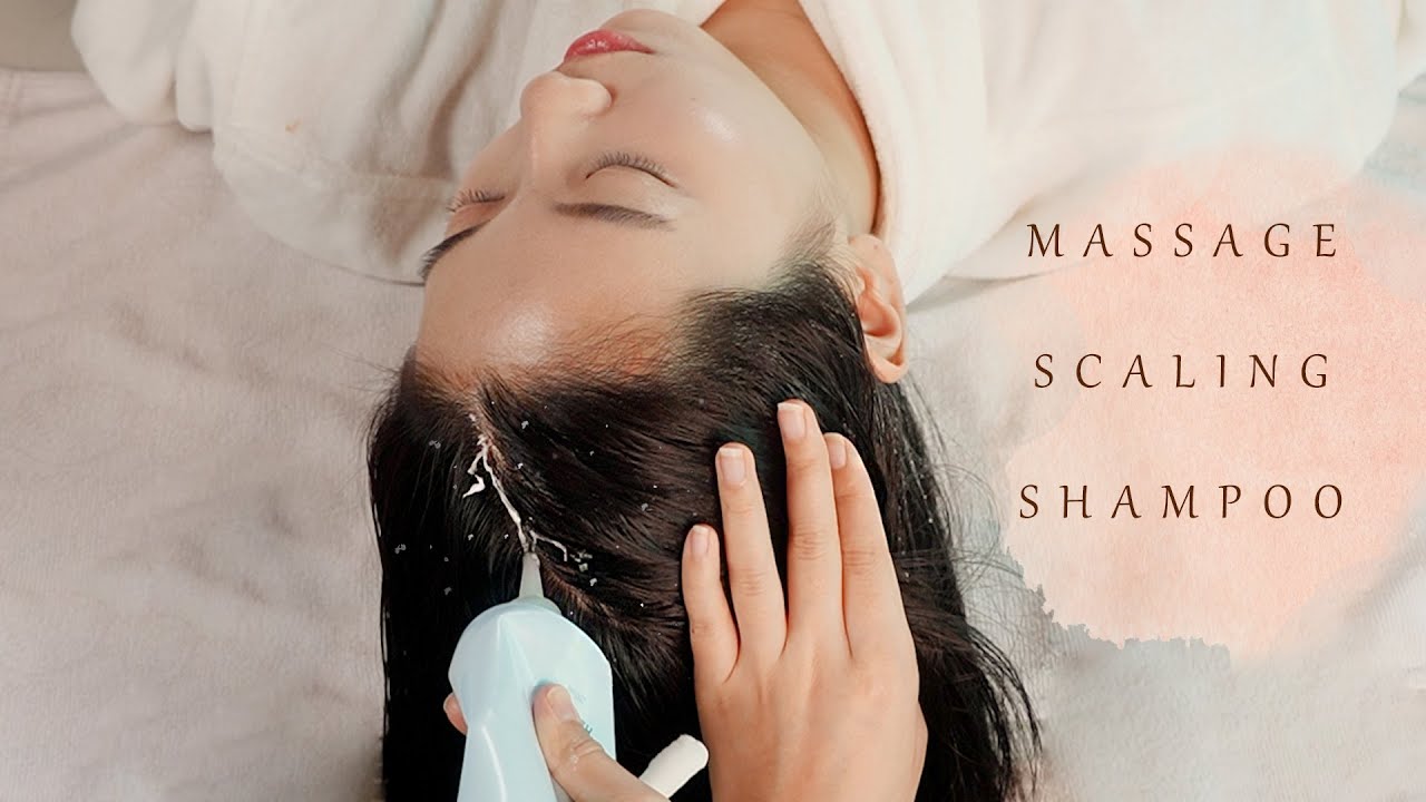 ASMR Head Massage and Scalp Scaling+Shampoo
