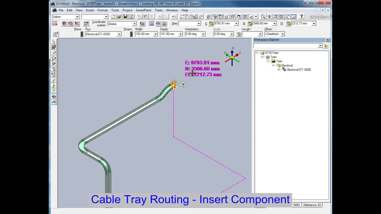 SP3D Cable Tray Routing 2 Insert Component