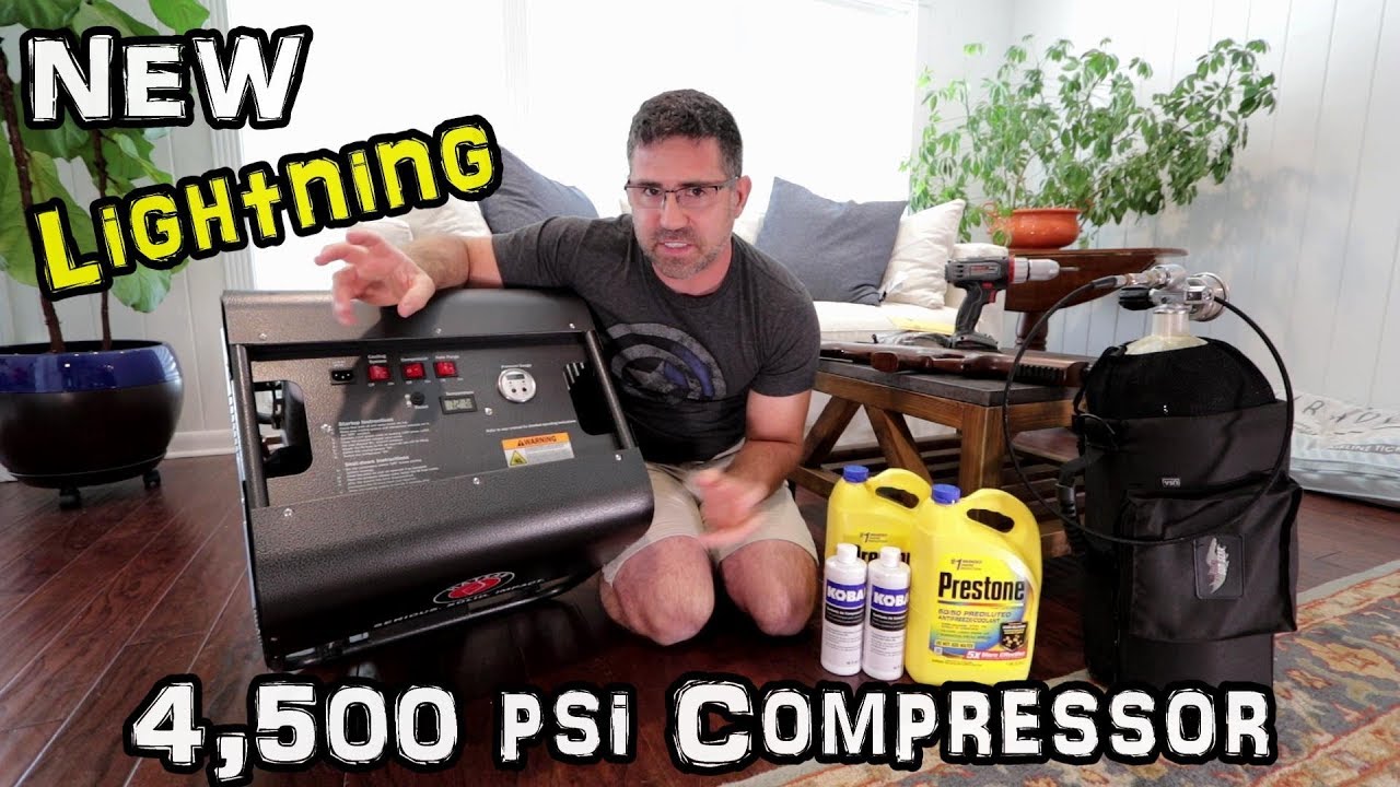Hatsan Lightning 4,500 psi Airgun Compressor (Review) + PCP Air Rifle Refilling + Air Tank - SCBA