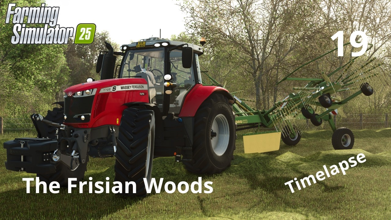 TEDDING GRASS AND RAKING GRASS AND HAY | THE FRISIAN WOODS #19 | FS25