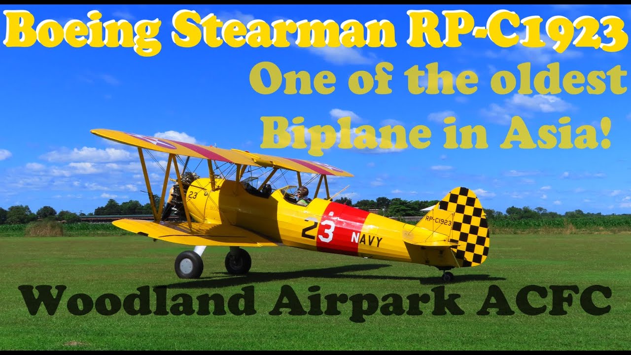Boeing Stearman RP-C1923 Take off - One of the oldest Biplane in Asia [4K]