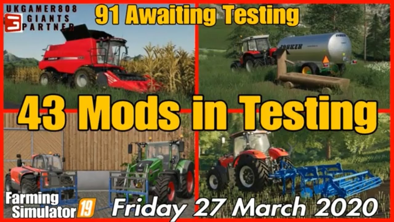 Giants forum Mods in Testing Update farming simulator 19 #fs19mods
