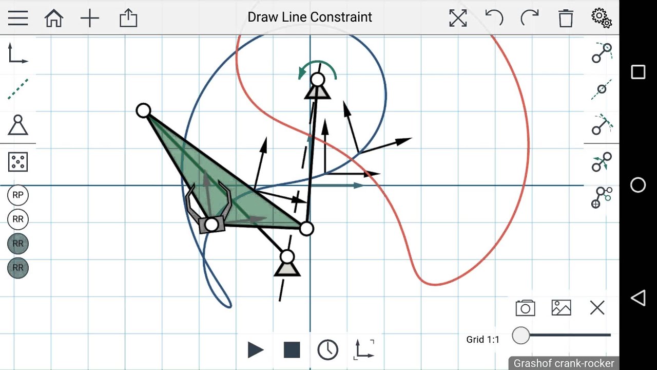 Four-bar Linkage Synthesis in MotionGen