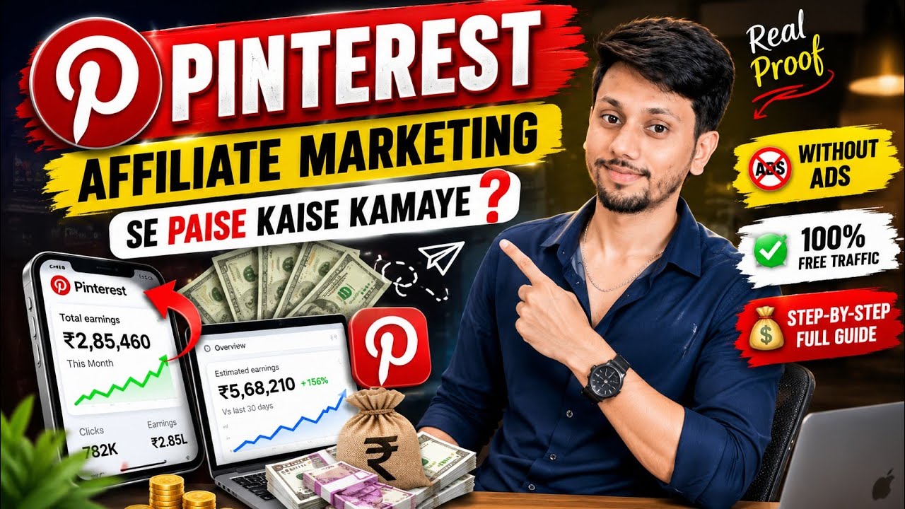 Pinterest Affiliate Marketing Se Paise Kaise Kamaye | How to Earn money with Pinterest in Mobile