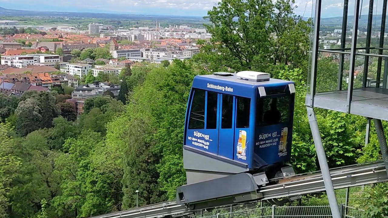 Die Schlossbergbahn in Freiburg im Breisgau