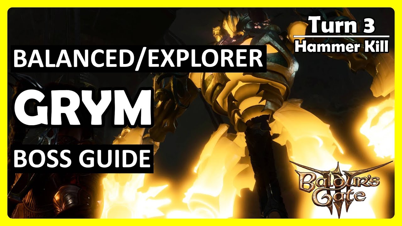Grym Boss Guide in 3 Turns - Balanced / Explorer | BG3 Baldur's Gate 3 (2025)