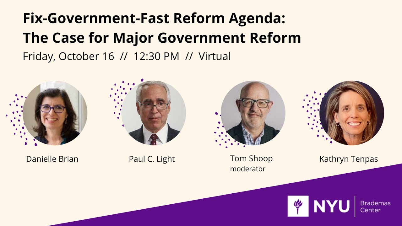 Fix-Government-Fast Reform Agenda: The Case for Major Government Reform
