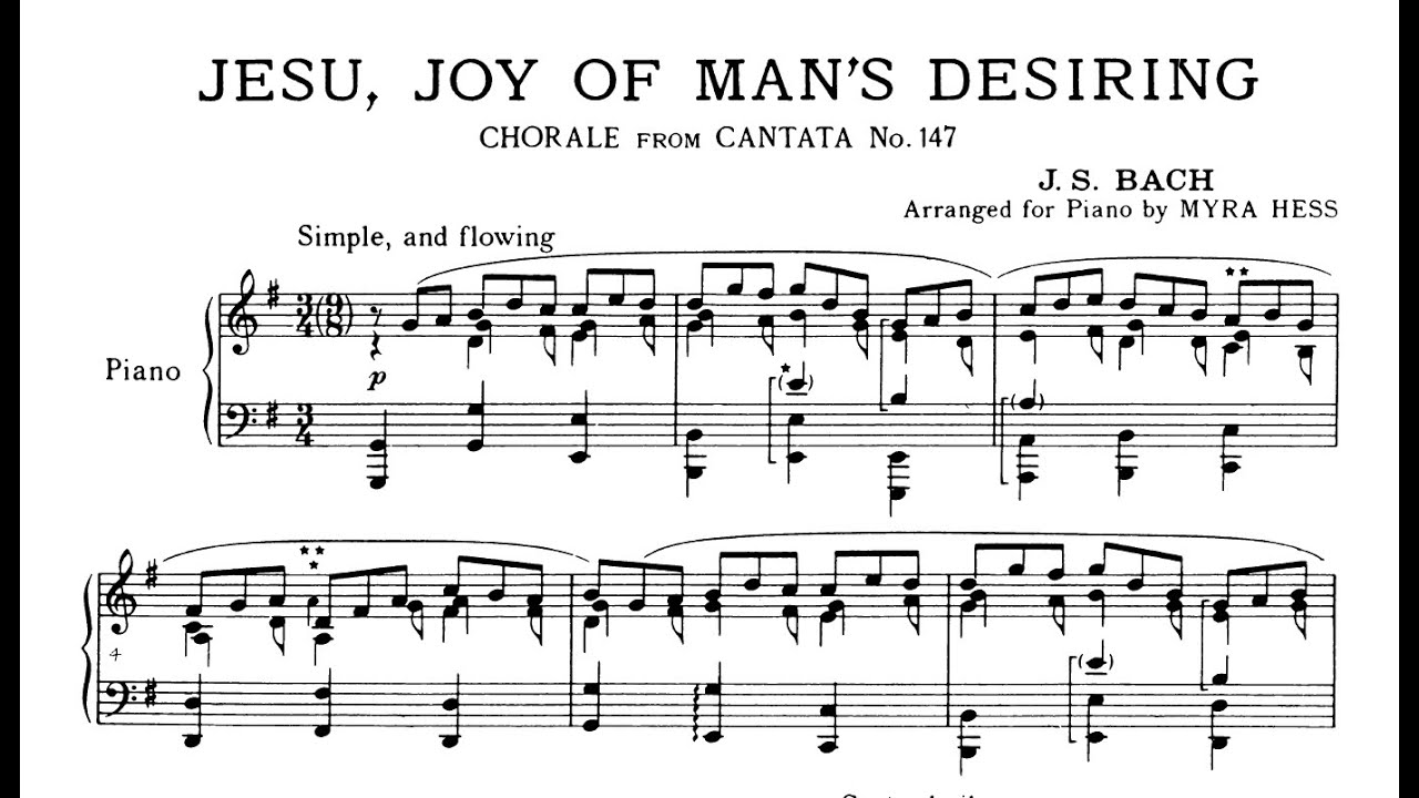 Bach-Hess - Jesus, alegria dos homens [Jesu, joy of man's desiring] (Nelson Freire, piano)