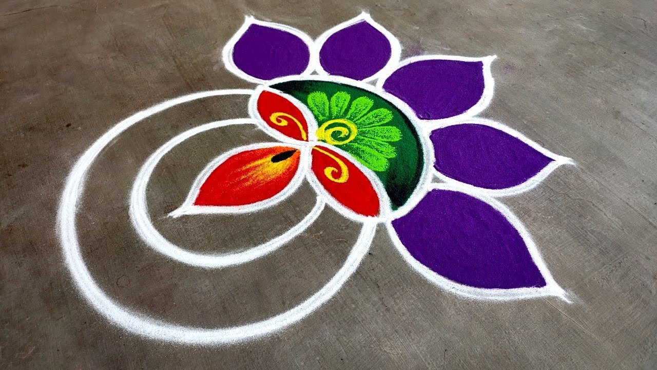 Diwali simple rangoli designs|diwali 2025 beautiful rangoli|diwali deepam muggulu|Amazing rangoli