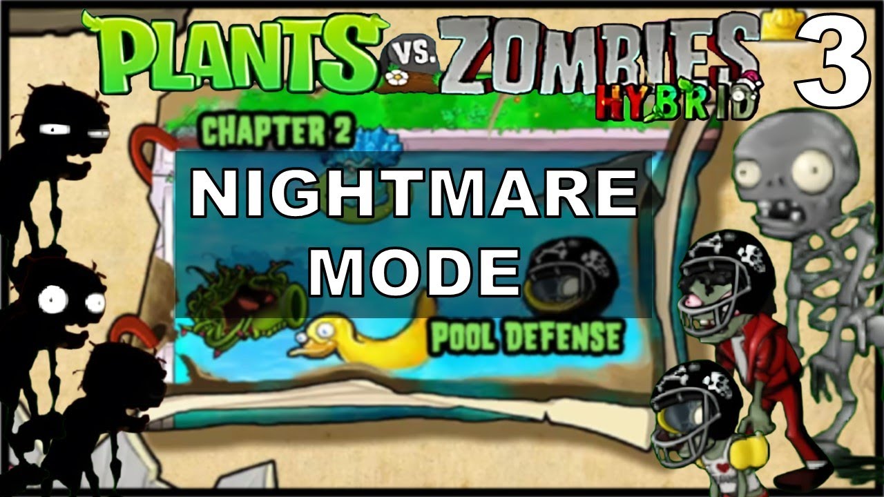MODE NIGHTMARE 😏 ZOMBIENYA GAK HABIS-HABIS 🗿🗿 PVZ HYBRID