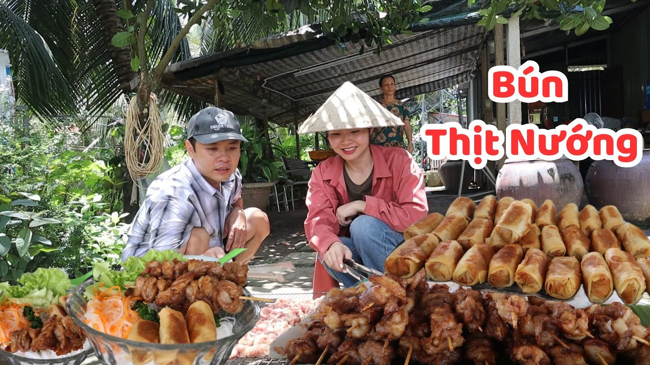 BÚN THỊT NƯỚNG XIÊN QUE, Lần Đầu Q Làm Món Này Cả Nhà Rất Thích 