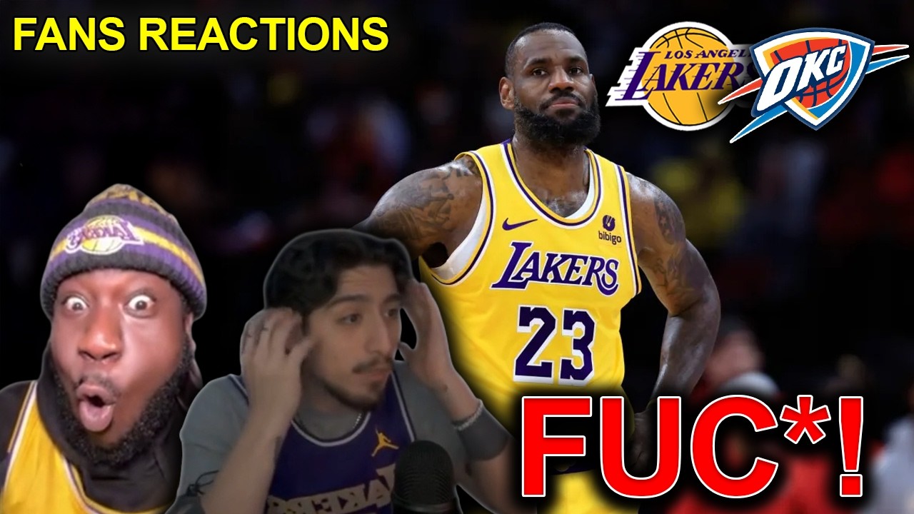 Lakers fans reaction to the OKC Thunder beating the Lakers 😭