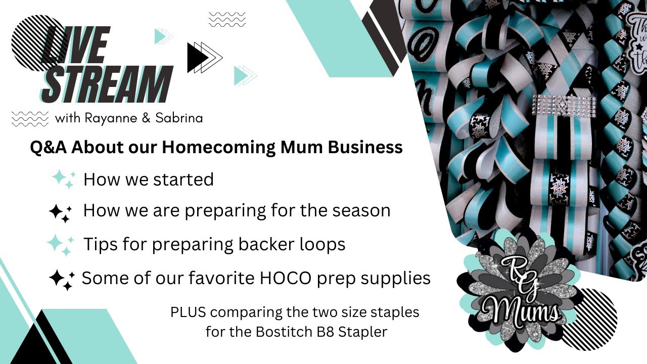 Homecoming Mums & Garters LIVE with RG Mums | Preparing for HOCO Season | Small Crafting Business