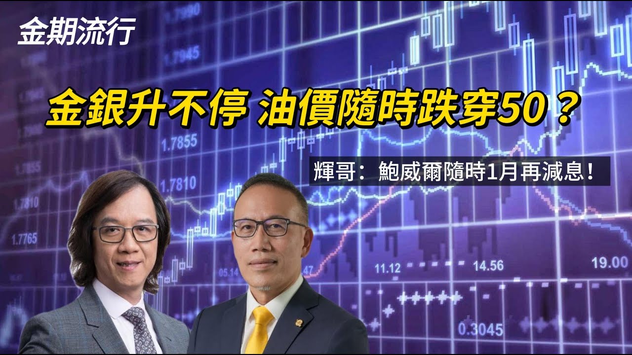 金銀升不停 油價隨時跌穿50元？輝哥：鮑威爾退任時再減一次息！#金期流行