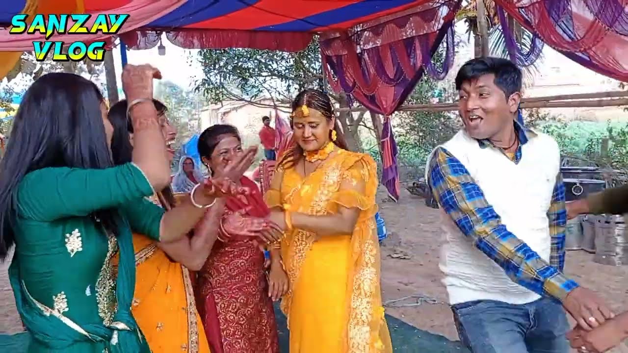 My Sister Haldi Ceremony Part 1 // Ishika Bhujel // Sanzay New Maithili Vlog //