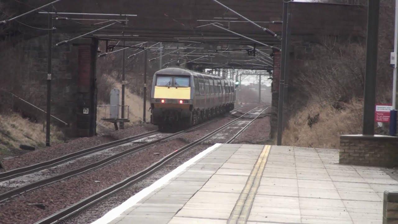 Trains passing Wallyford