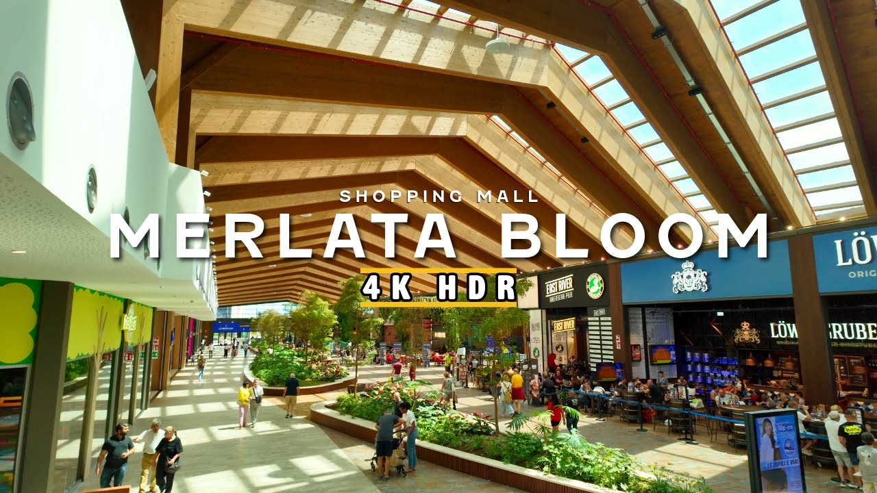 4K Walk Through Merlata Bloom Milano | Modern Shopping Mall Tour in Italy