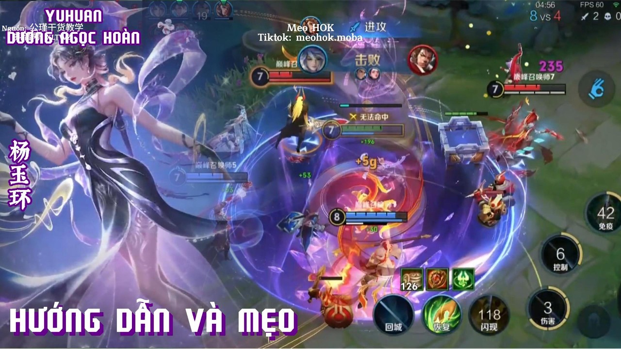 Hướng dẫn chơi DƯƠNG NGỌC HOÀN - 杨玉环 - YUHUAN Honor Of Kings