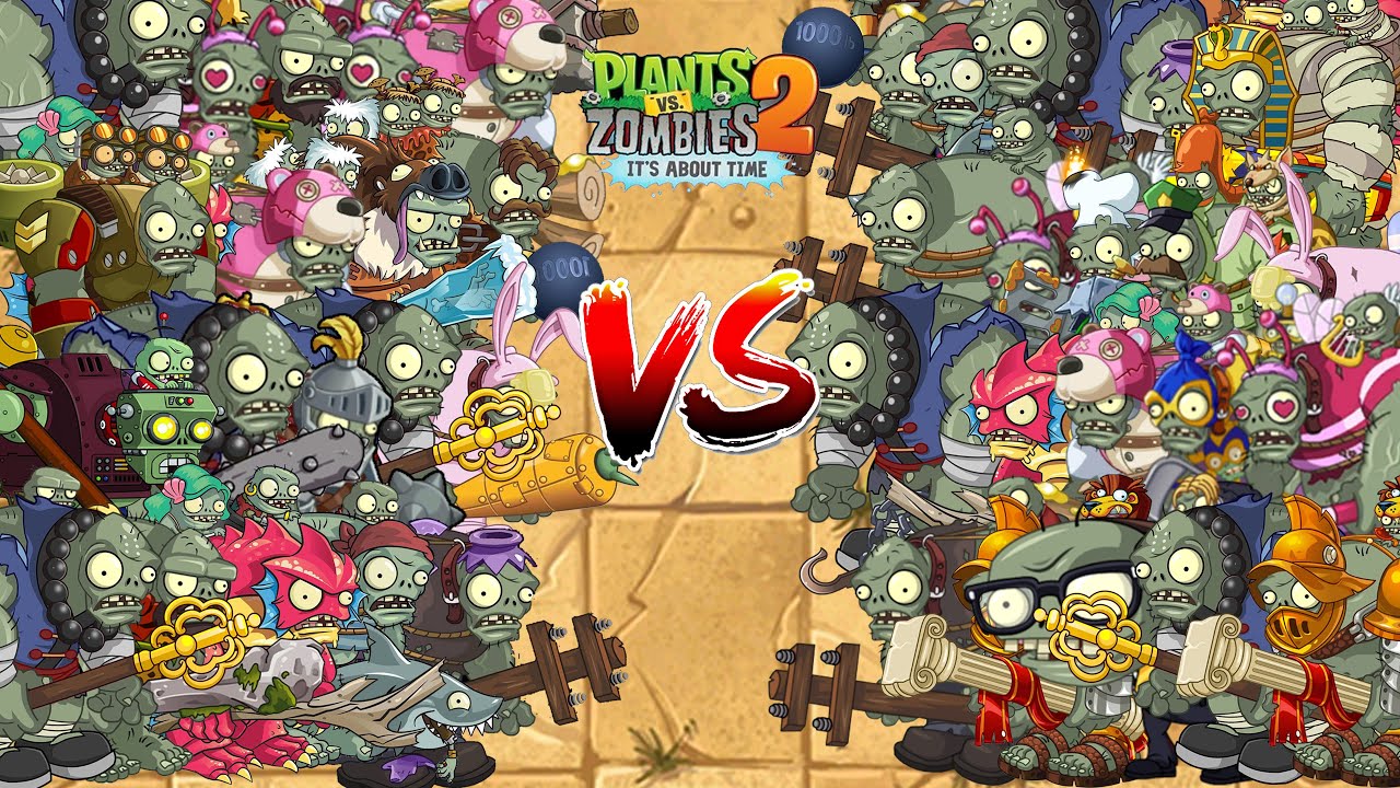 PvZ 2  Battle - Random Couple Gargantuar zombie Vs Couple Gargantuar Zombie - Who will win?