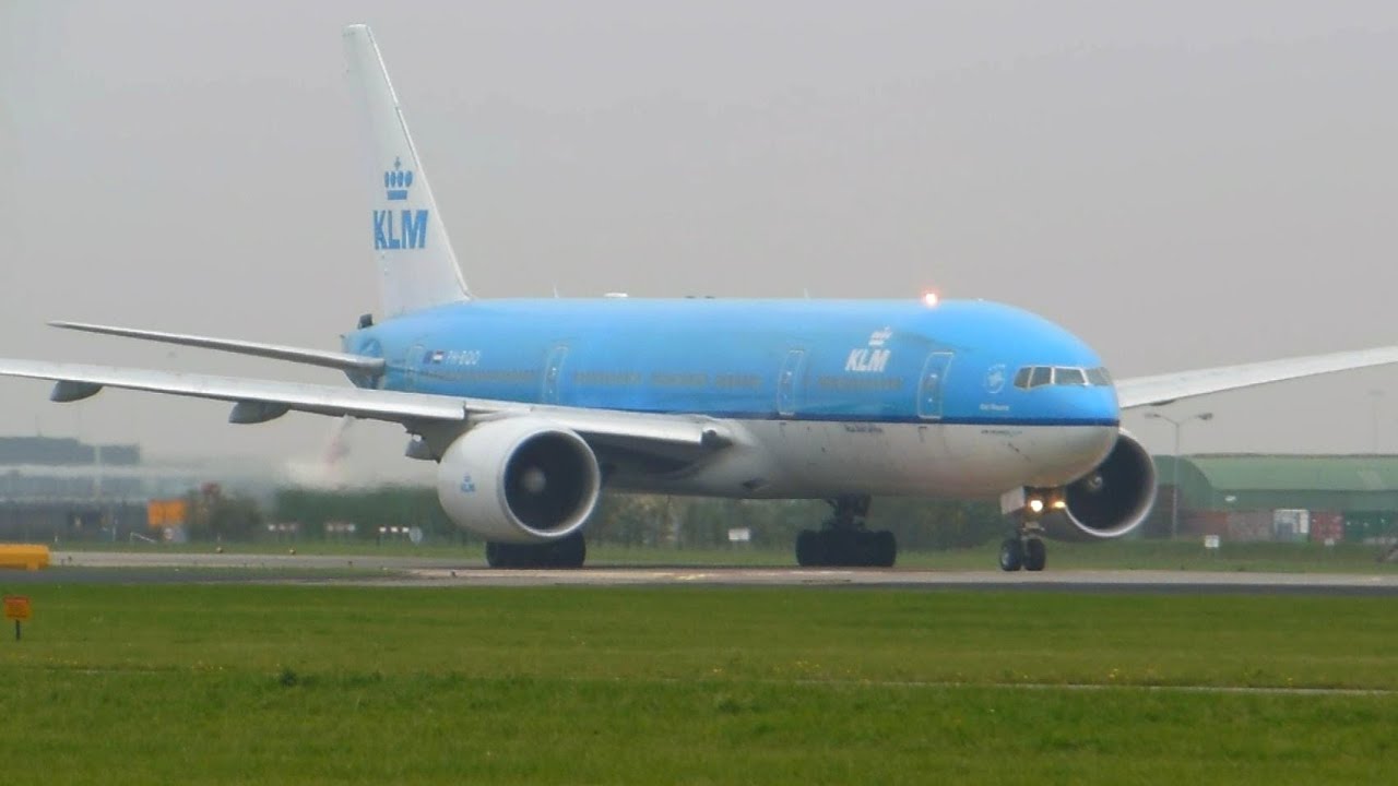 KLM ► Boeing 777-200 ► Takeoff ✈ Amsterdam Airport Schiphol