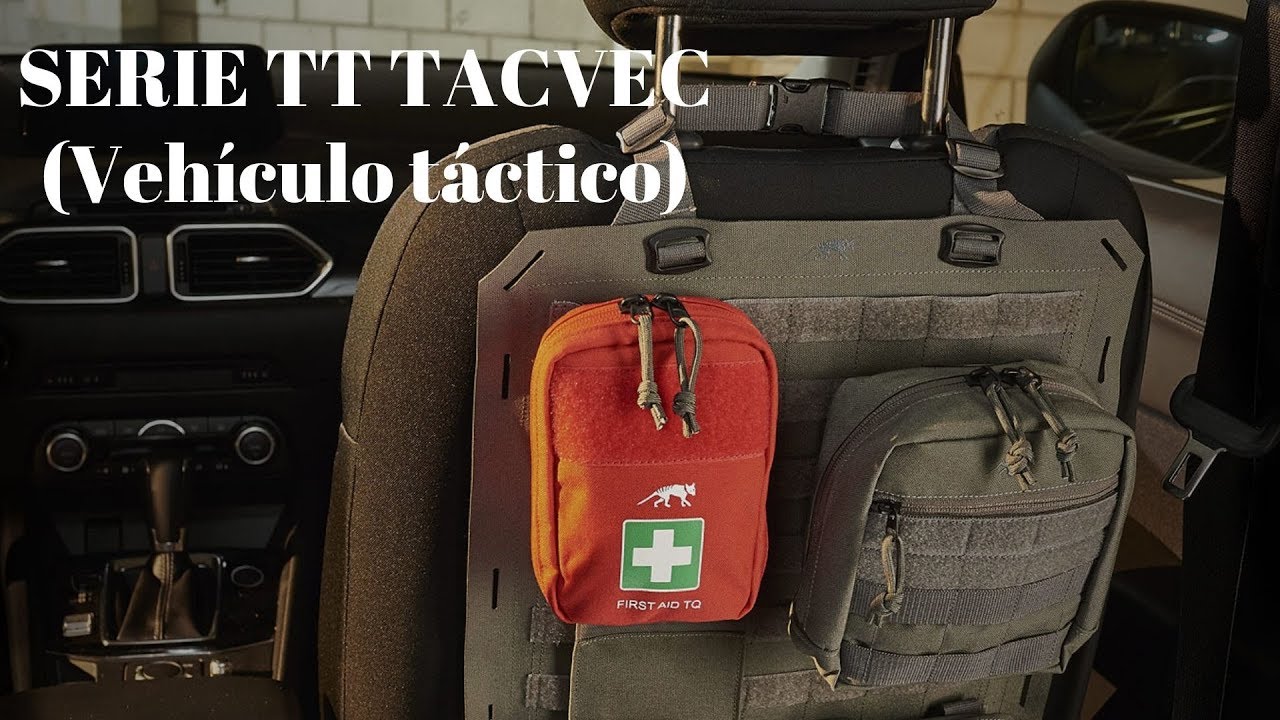 Convierte tu coche en un vehículo táctico con estos accesorios MOLLE | TT TacVec | Fusil, botiquín