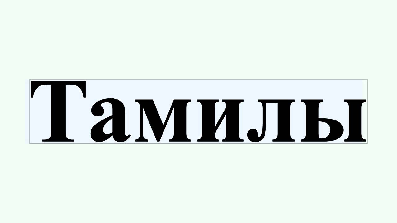 Тамилы