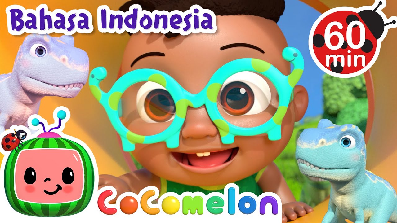 Sepuluh Dino Kecil 🐱‍🐉 | CoComelon Bahasa Indonesia - Lagu Anak Anak | Nursery Rhymes