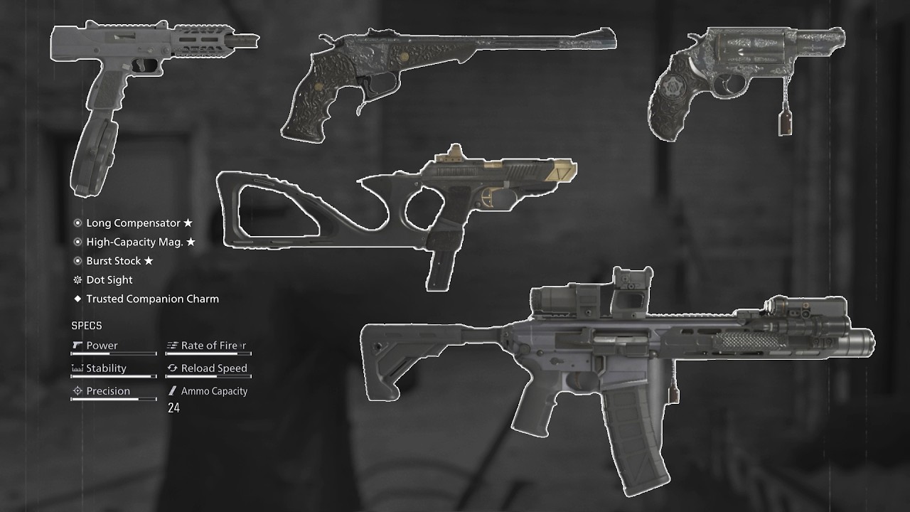 All Special Guns Fully Upgraded Showcase - No Damage RE9 (Insanity)