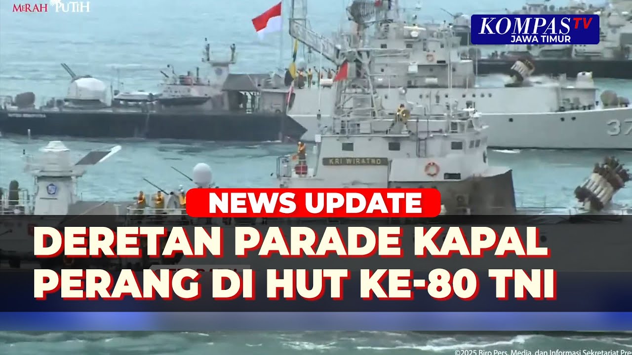 Spektakuler! Deretan Parade Kapal Perang Milik TNI di Perairan Teluk Jakarta