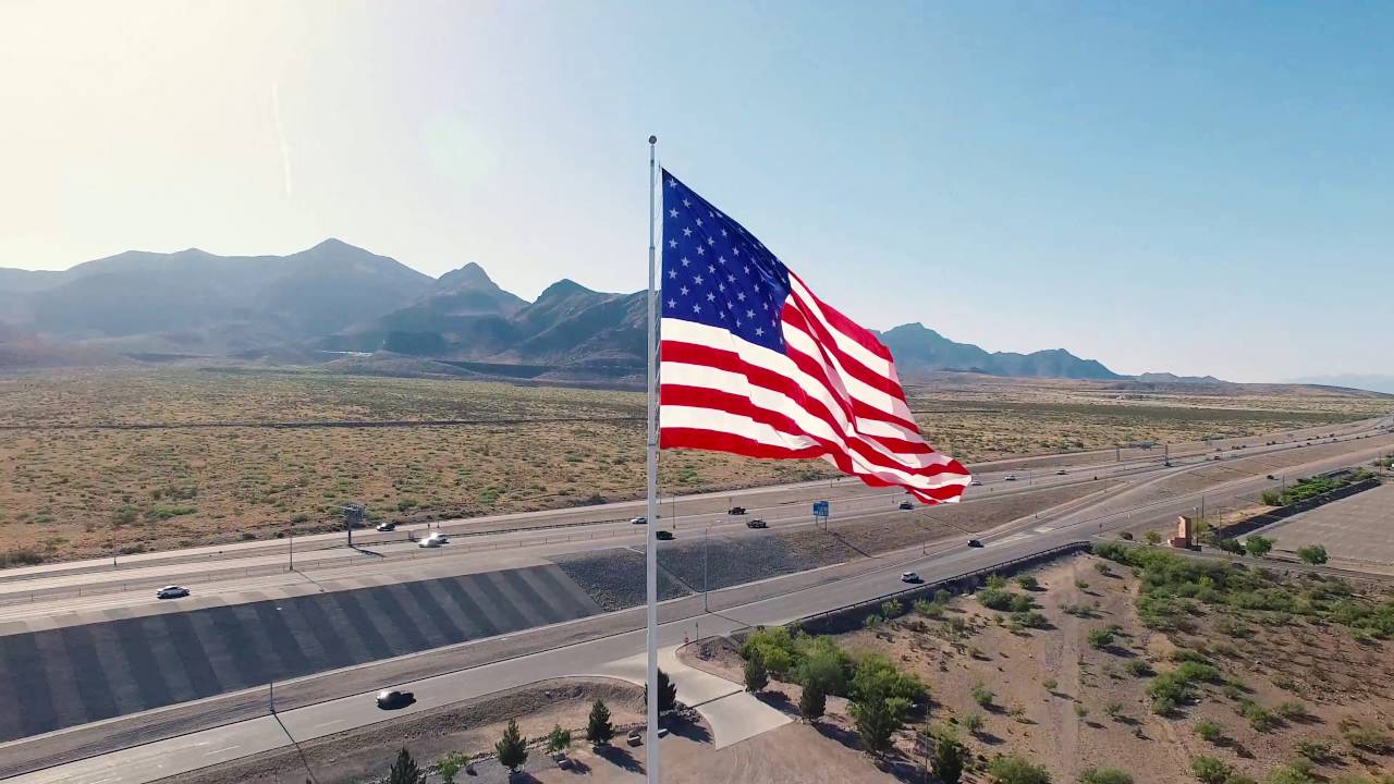 American Flag Drone Tribute