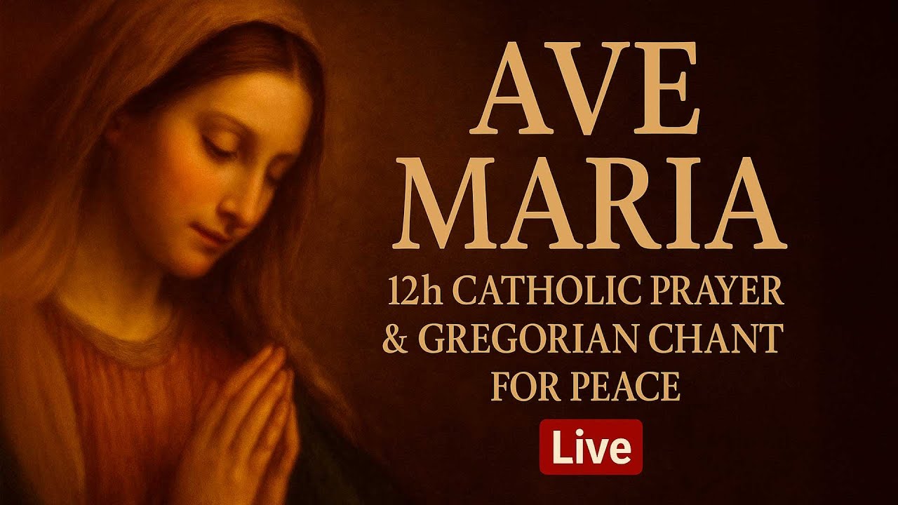 Ave Maria &ndash; 12h Catholic Prayer & Gregorian Chant for Peace | Holy Rosary Meditation