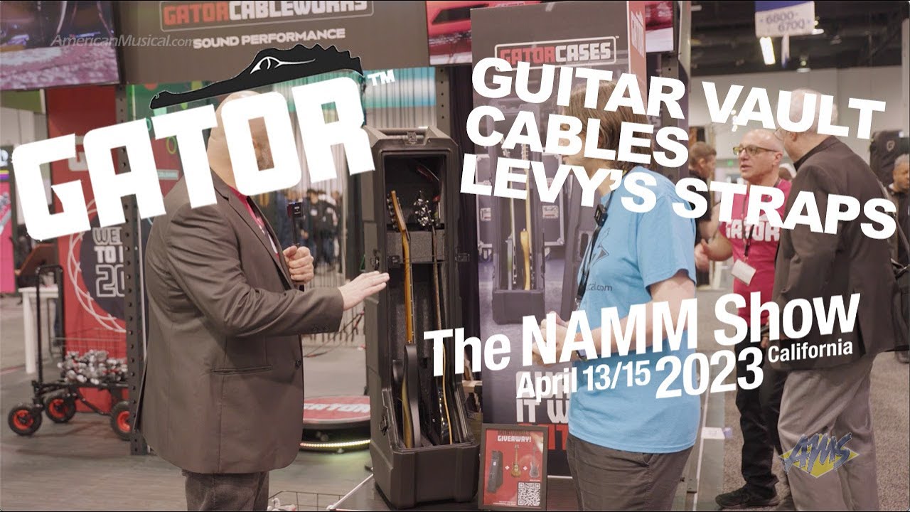 NAMM 2023 - Gator Cases - NEW Guitar Vault, Cables, Levy's Straps - AmericanMusical.com